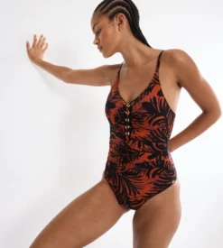 SUMMER PALM Swimsuit with padded cups