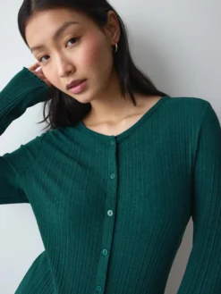 VERSATILE RIB Long-sleeve cardigan