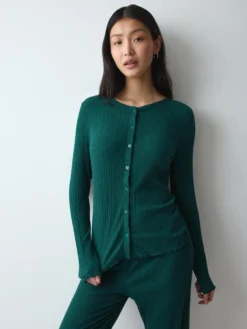 VERSATILE RIB Long-sleeve cardigan