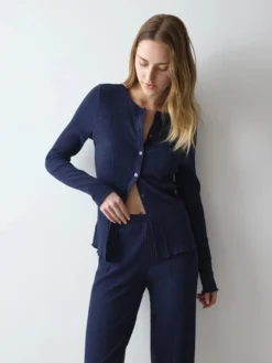VERSATILE RIB Long-sleeve cardigan